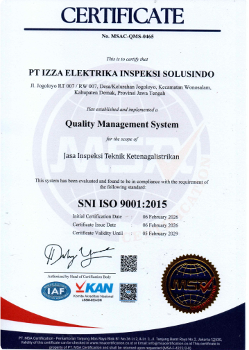 Sertifikat ISO